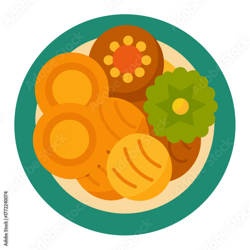 Moroccan Dessert Platter food illustration