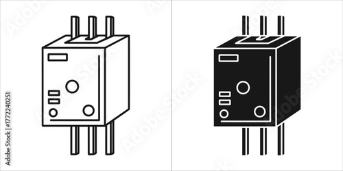 Electronic component in outline style