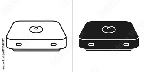 Smart home hub icon for home automation and technology concept