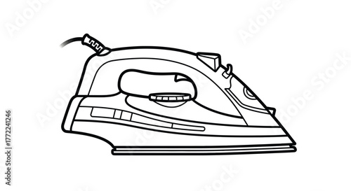 Iron icon electric appliance for ironing clothes vector illustration of household item
