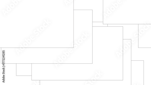 UAbstract minimal white geometric pattern featuring layered rectangles and clean lines forming a modern structured layout ideal for design, art, and backgrounds.