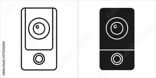 Smart home speaker icon, voice assistant control device