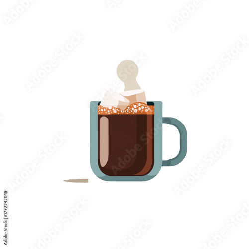 lat 2D icon vector illustrator of hot chocolate mug