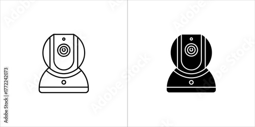 Security camera for surveillance and protection concept