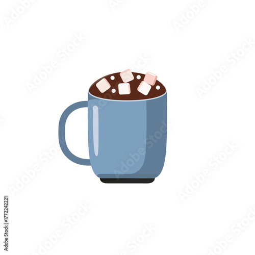 lat 2D icon vector illustrator of hot chocolate mug