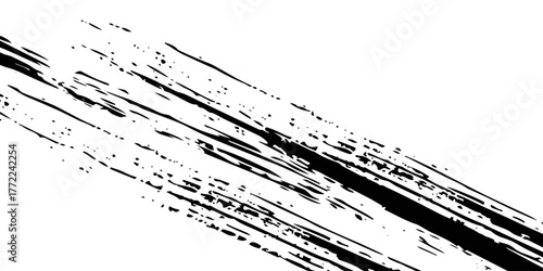 White background with grunge black tire tracks. modern