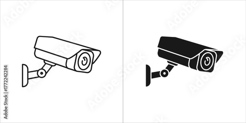 Cctv camera icon, surveillance camera vector illustration