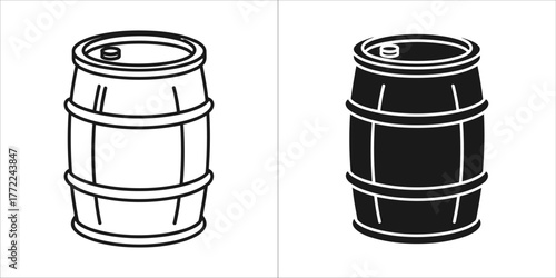 Icon of a barrel for web and app design