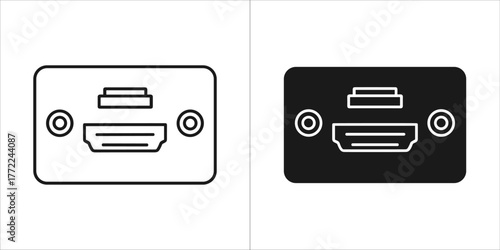 Hdmi port icon for audio and video connection