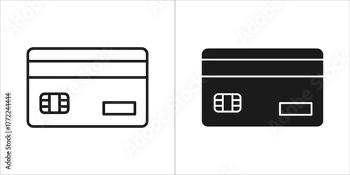 Credit card icon, payment method vector illustration