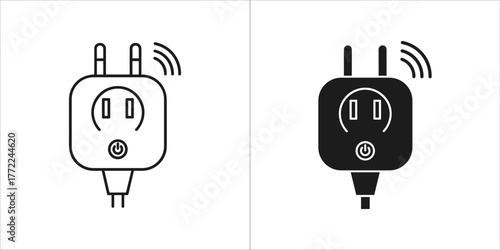 Smart plug with wifi symbol