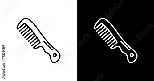 Comb White Icon Set Design