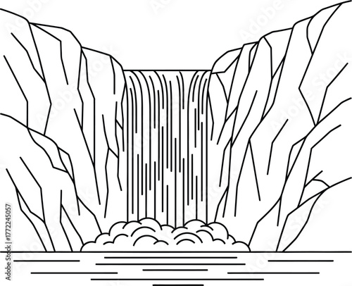 Waterfall nature landscape river water rocks mountain stream cascade scenic