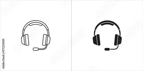 Headphones with microphone for communication