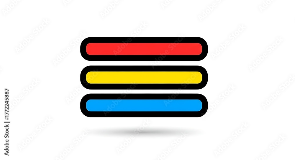 Obraz premium Hamburger menu icon navigation bar website interface application ui design element graphic