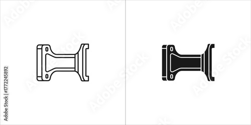 Lens mount icon, simple flat vector illustration