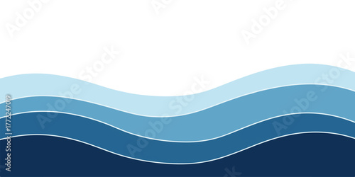Abstract blue wave background vector illustration with gradient layers perfect for website headers and presentations