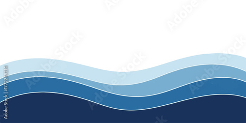 Abstract blue wave background illustration smooth gradient shapes perfect for website headers and presentations