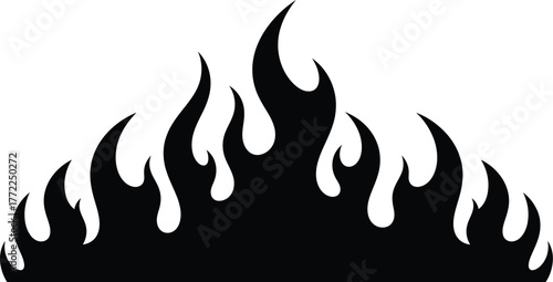 Blazing fire heat icon vector
