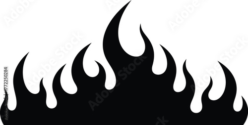 Blazing fire heat icon vector