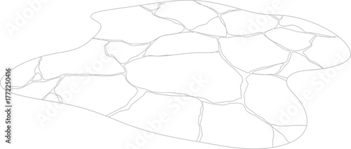 Stone paving pattern irregular texture surface material outdoor garden path