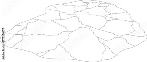 Cracked ground surface fracture pattern texture dry earth desert terrain soil