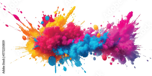 Colorful paint explosion abstract vibrant splatter perfect for background design and creative projects