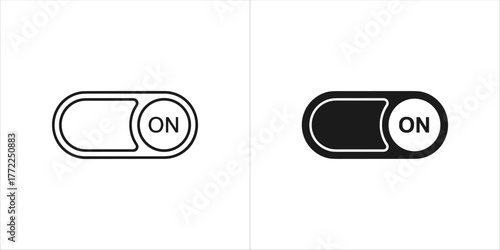 On off switch button icon, vector illustration