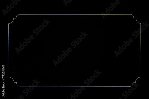 Minimal Black Background with Thin Elegant Frame for Memorial or Invitation Design