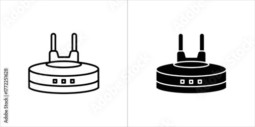 Smart home hub icon, smart device concept