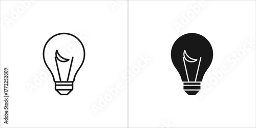 Light bulb icon set for web design use