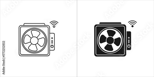 Air conditioner icon set for web design use