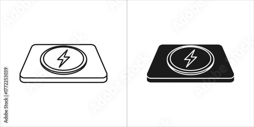 Wireless charger icon showing charging technology