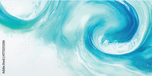 Abstract swirling water background a dynamic fluid design with turquoise and white perfect for backgrounds and textures