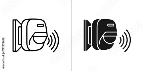 Motion sensor icon in vector format illustration