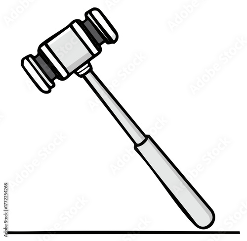 Illustrated court gavel symbolizing legal authority justice and judicial decision making process
