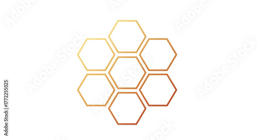 Golden honeycomb pattern on is a beautiful and intricate design, perfect for adding a touch of elegance to any project