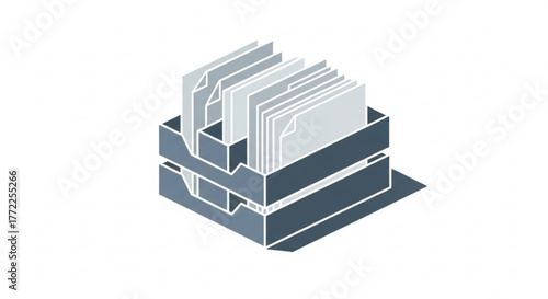 Two inboxes filled with documents, representing organization and management of files for office work