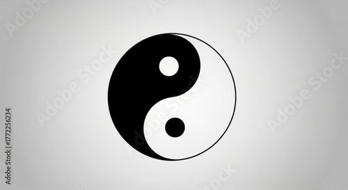 Yin yang symbol representing balance and harmony, a philosophical concept in chinese culture and philosophy