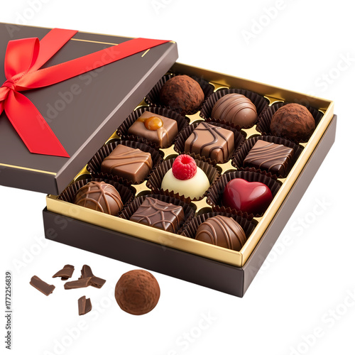 Indulge in decadent chocolates with assorted flavors, perfect for gifting celebrations