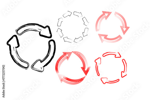 arrow circle silhouette pack