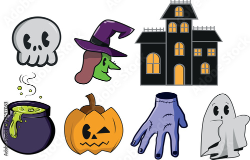 elementos de hallowen