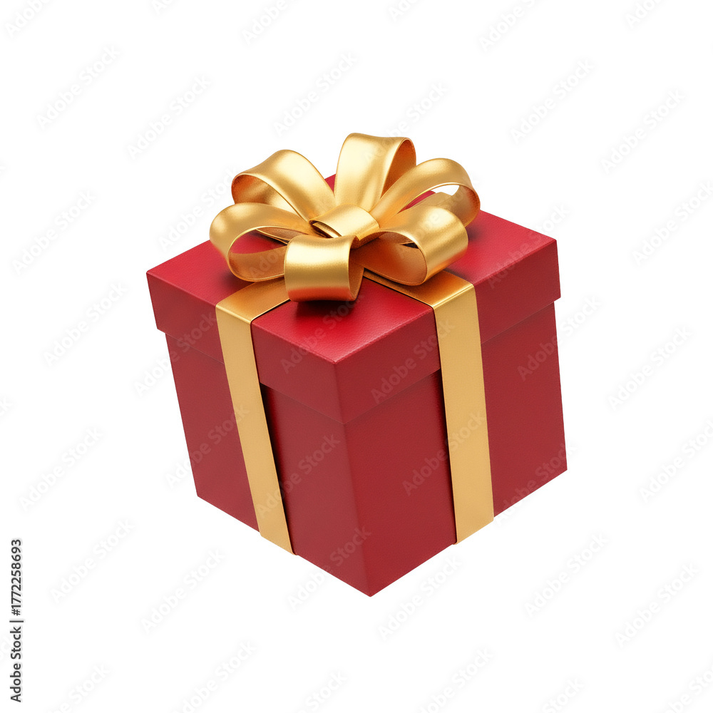 Fototapeta premium gift box with red ribbon, Christmas gift box, Valentine celebration gift box