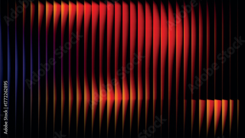 Abstract vertical lines with vibrant red and blue color gradients