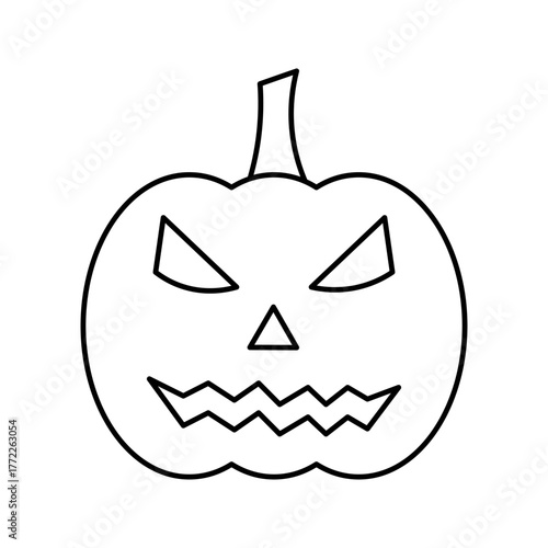 pumpkin icon on white background