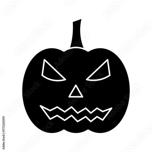 pumpkin icon on white background