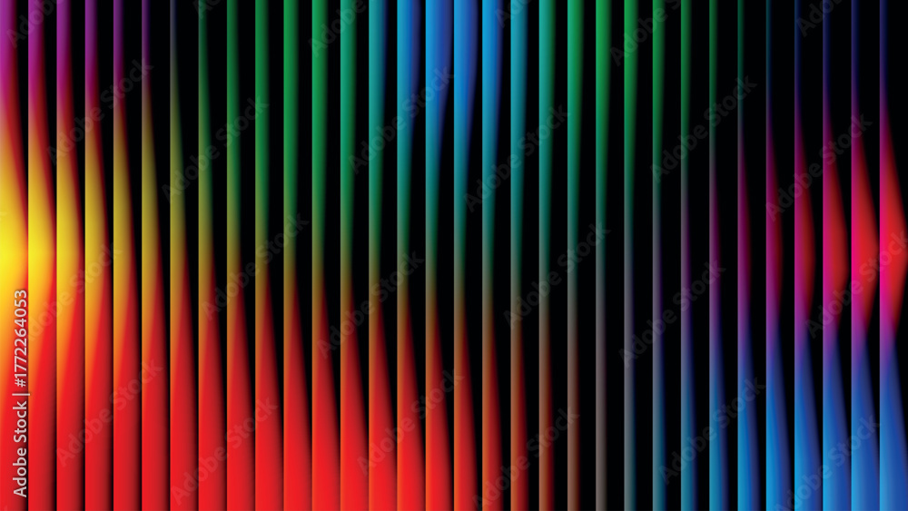 Fototapeta premium Abstract vertical stripes of vibrant colors transitioning across the spectrum