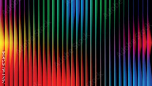 Abstract vertical stripes of vibrant colors transitioning across the spectrum