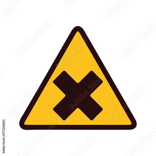 Road Warning Signs Set – Triangle Traffic Symbols and Caution Vector Illustration

