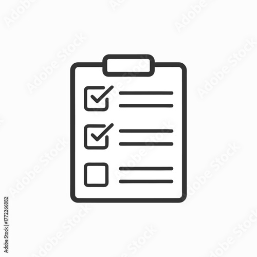 check list editable stroke outline icon vector template